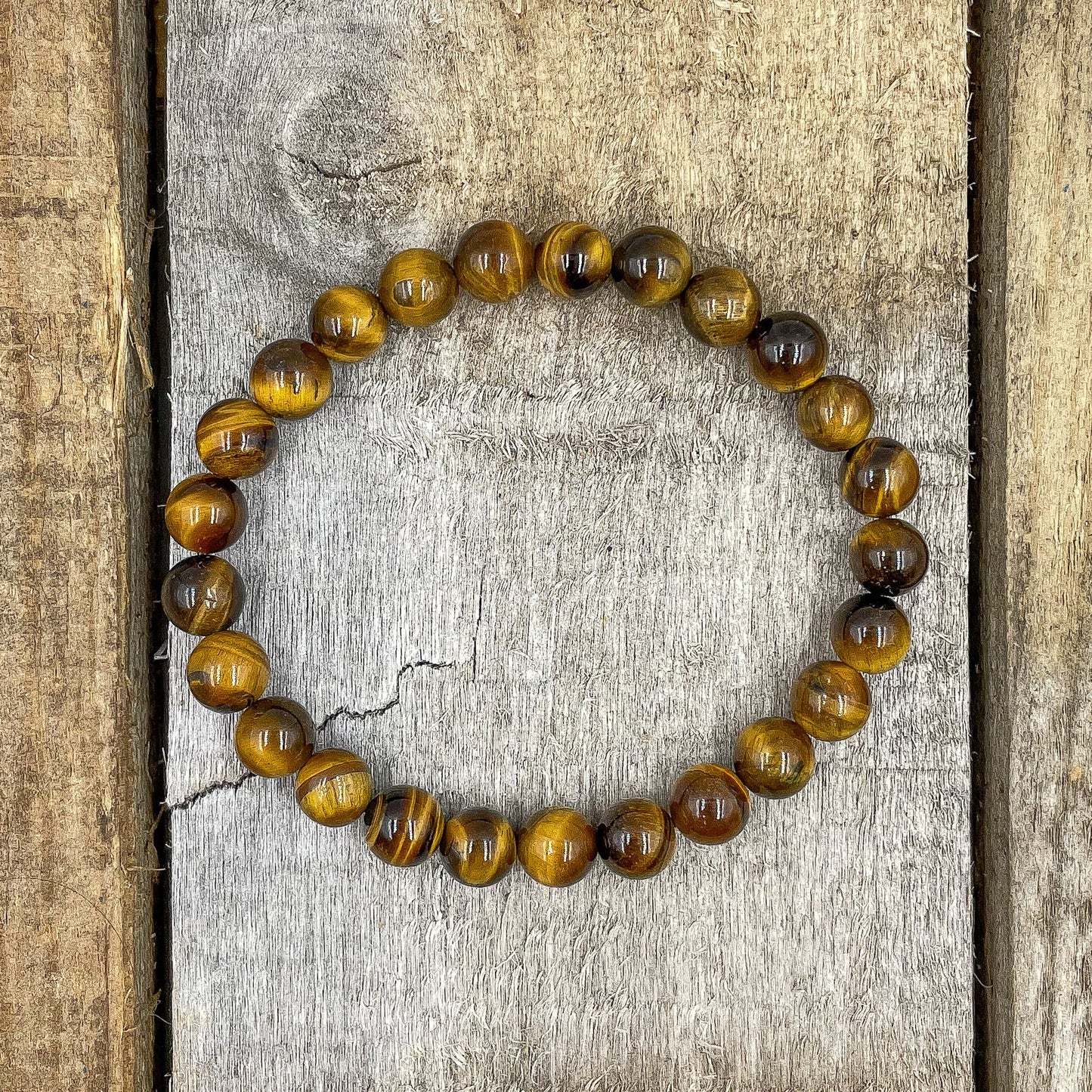 Union - Pulsera con cuentas y piedras preciosas de ojo de tigre