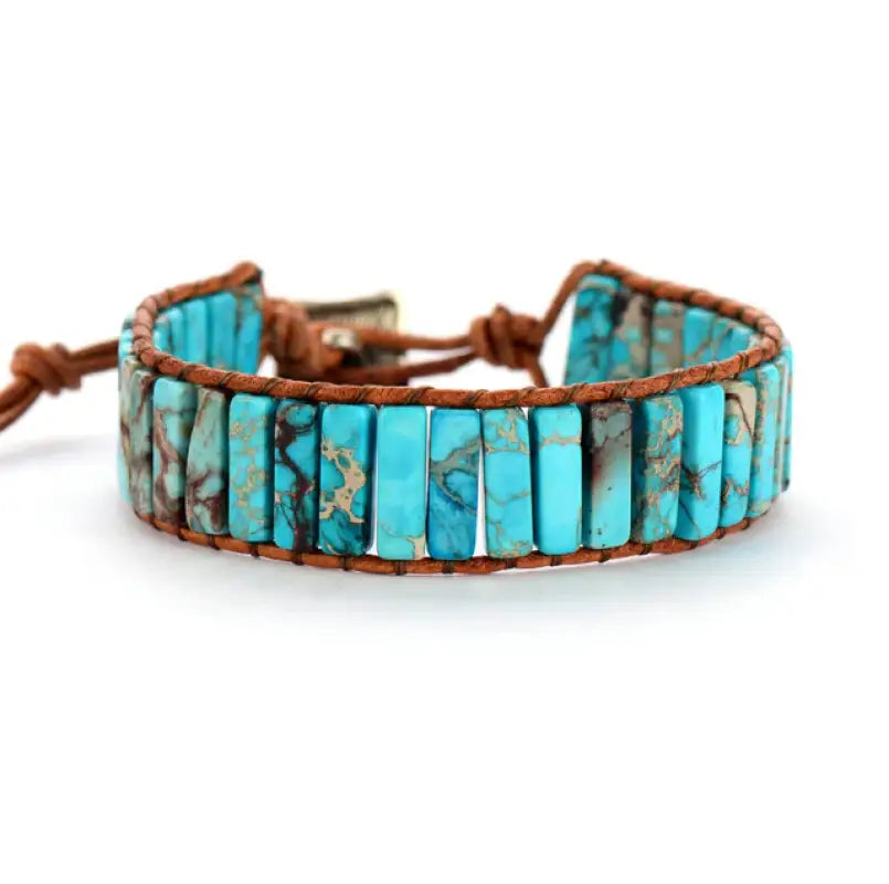 Pulsera azul océano -Hecho a mano