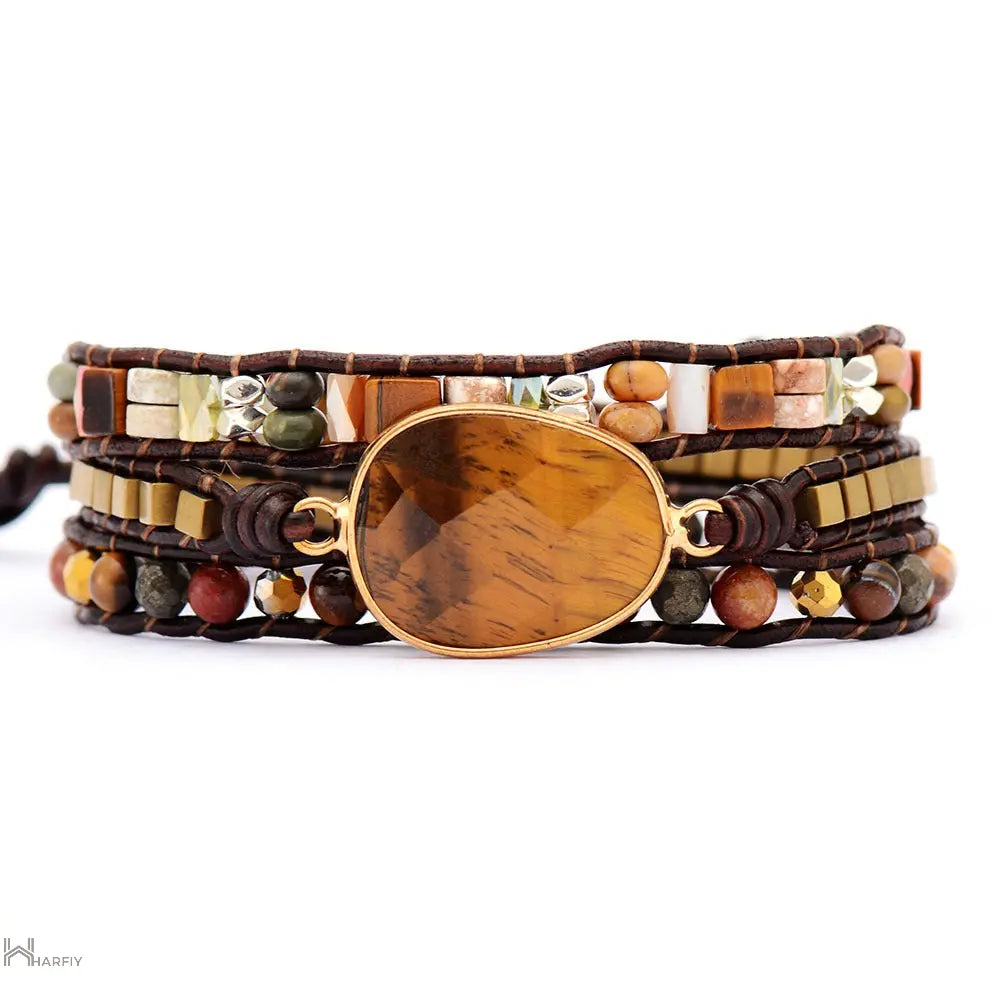 Tiger Eye Wrap Bracelet