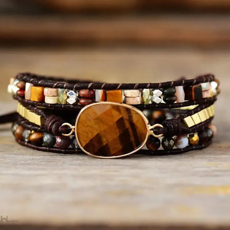 Tiger Eye Wrap Bracelet